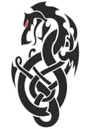 Diseño de Dragón con Nudo Celta en Vector para Corte Láser (CDR)