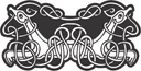 Diseño Vectorial de Ornamento de Bestia Celta