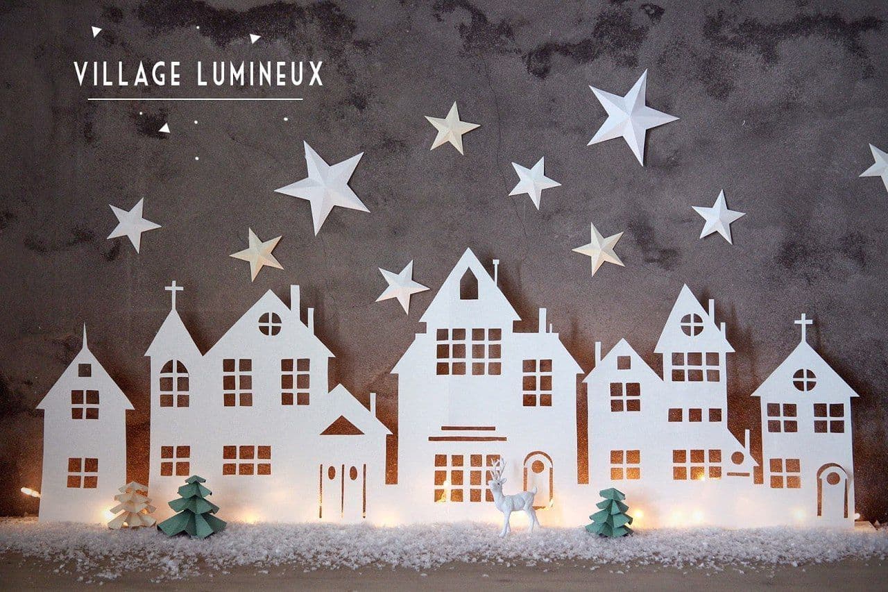 Charming Christmas Village Laser Cut Vector File