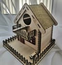 Diseño de Casita para Pájaros Estilo Cabaña para Laser Cut
