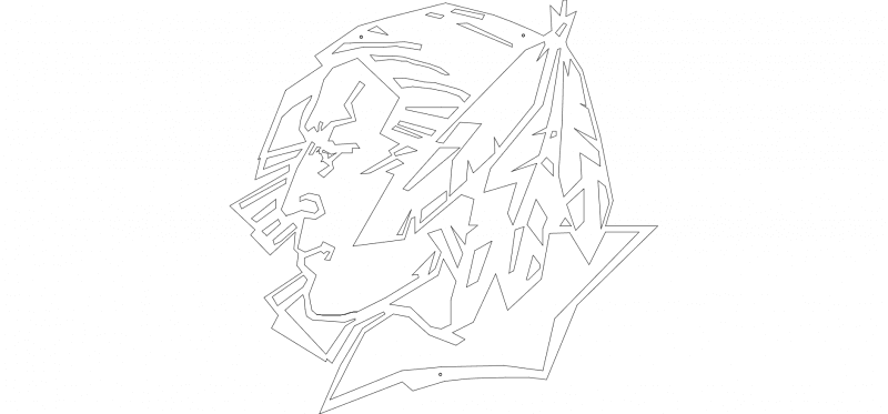 Chicago Blackhawks Logo Vector Design for Laser Cutting DXF