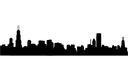 Chicago Skyline Silhouette Vector File for Laser Cutting