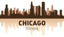 Vector de Silueta del Skyline de Chicago para Corte Láser - SVG Gratis
