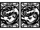 Painel Decorativo de Dragão Chinês Arquivo Vetorial DXF