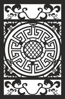 Chinese Lattice Decorative Panel Vector for Laser Cutting
