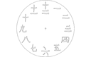 Archivo Vectorial de Reloj con Números Chinos para Corte Láser