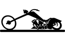 Chopper Motorcycle Silhouette Vector Design for Laser Cutting