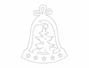 Christmas Bell Ornament Vector File for Laser Cutting DXF
