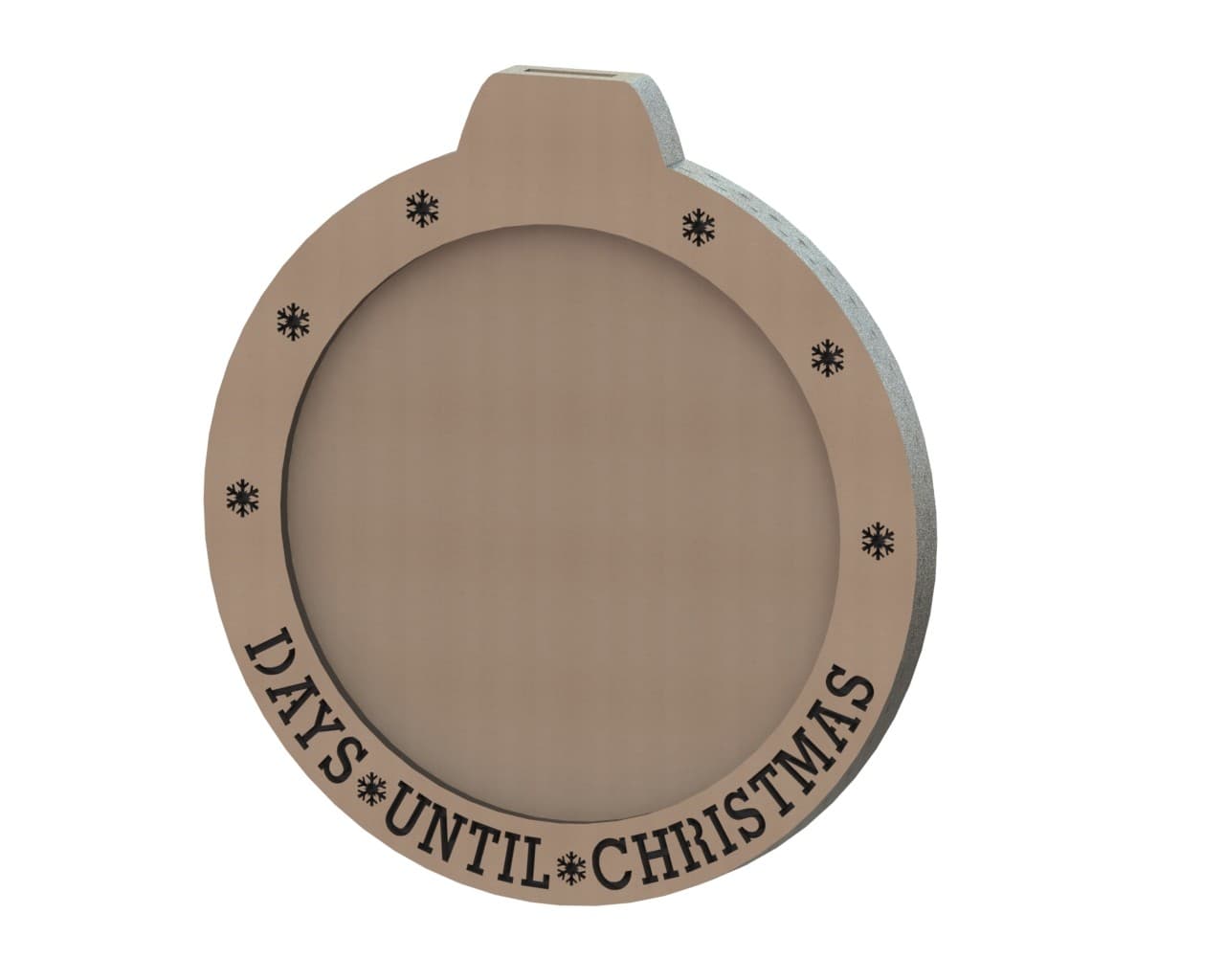 Christmas Countdown Ornament DXF Vector File