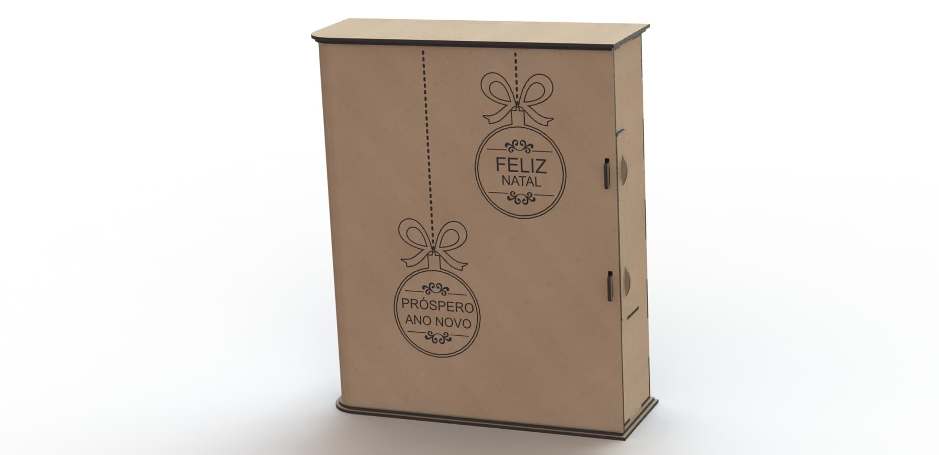 Christmas Gift Box Laser Cut Template Vector File