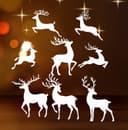 Coleção de Renas de Natal Arquivos Vetoriais para Corte a Laser