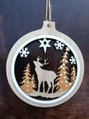 Christmas Reindeer Ornament Laser Cut Vector File