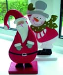 Enfeites de Natal em Pé do Papai Noel e Boneco de Neve Vetor CDR