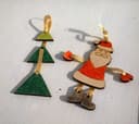 Arquivo Vetor para Laser de Enfeites de Natal: Papai Noel e Árvore