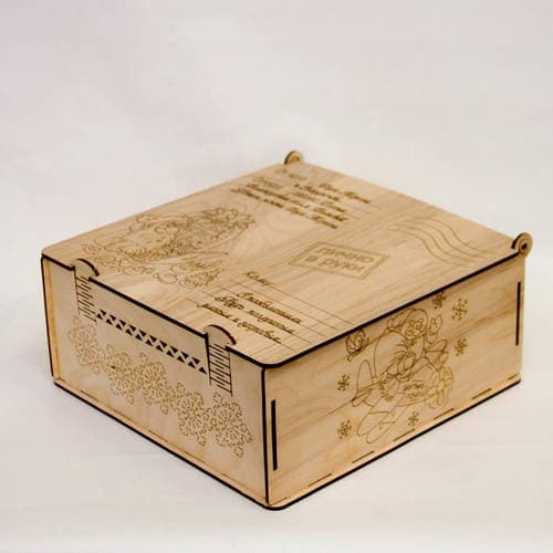 Christmas Santa Mail Gift Box Laser Cut Vector File