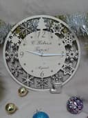Christmas Snowflake Wall Clock Vector File for Laser Cutting DXF