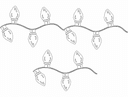 Diseño de Vector de Luces de Navidad para Corte Láser DXF