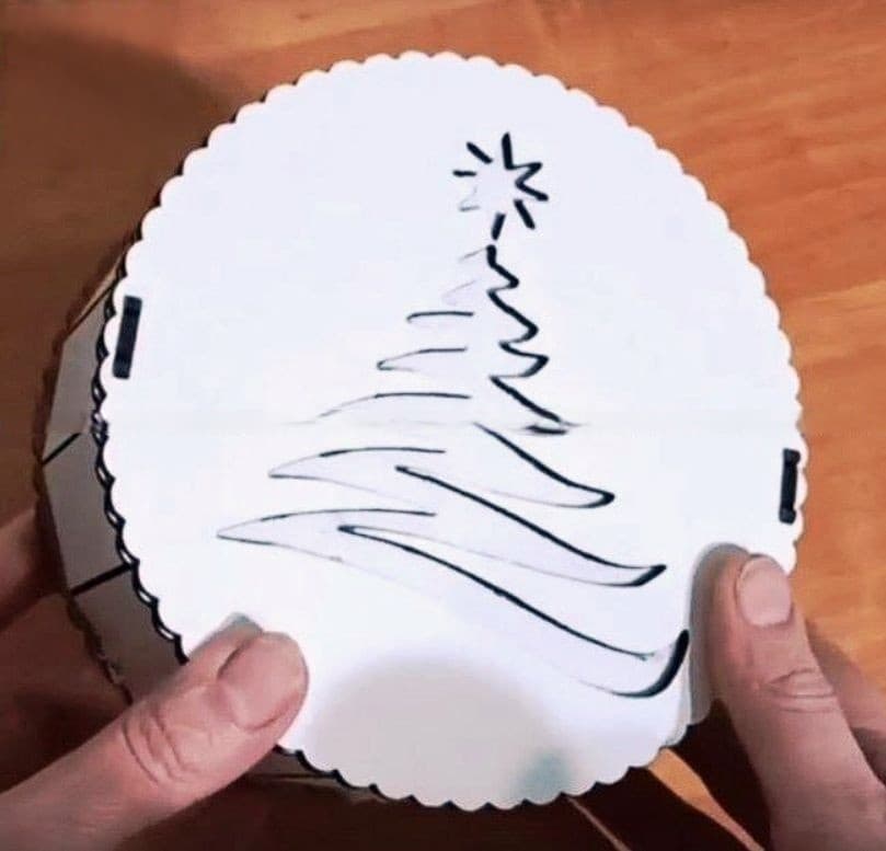Christmas Tree Gift Box Laser Cut Template SVG Vector
