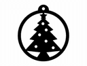 Diseño de Adorno de Árbol de Navidad Vector DXF