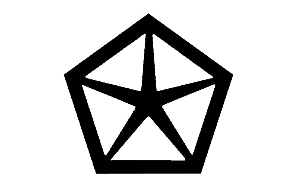 Chrysler Pentastar Logo Vector File for CNC Laser Cutting