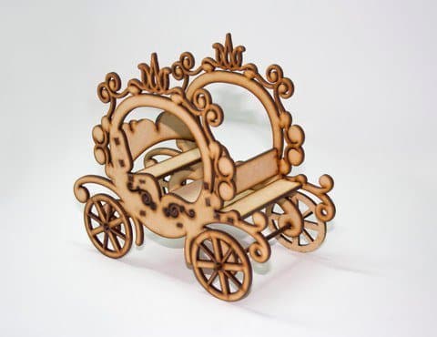 Cinderella Carriage 3D Laser Cut File SVG DXF