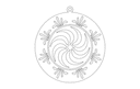 Circular Decorative Ornament Vector Design DXF File
