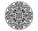 Archivo Vector DXF de Ornamento Arabesco Floral Circular