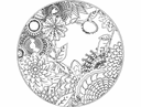 Archivo Vectorial DXF de Patrón Floral Circular para Corte Láser