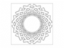 Circular Interlocking Swirl Vector Design for Laser Cutting DXF