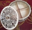 Diseño Vectorial de Caja Redonda con Mandala para Laser Cut