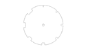 Circular Metal Plate Thickness Gauge Vector DXF File