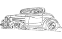 Archivo Vectorial Hot Rod Coupe 1932 para Corte Láser DXF