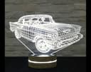 Arquivo Vetorial DXF de Luminária 3D de Carro Clássico 1957