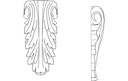 Classic Acanthus Leaf Scroll DXF Vector for CNC