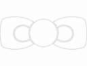 Classic Bow Tie Vector Design for Laser Cutting DXF