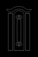 Classic Cabinet Door Panel Vector Design DXF File
