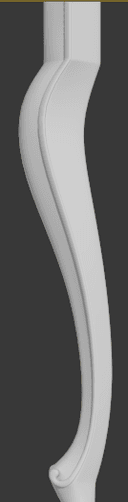 Modelo 3D de Perna de Mesa Cabriole Arquivo STL