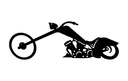 Diseño Vectorial de Silueta de Moto Chopper Clásica DXF