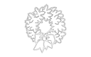 Diseño Vectorial de Corona Navideña Clásica para Corte Láser DXF