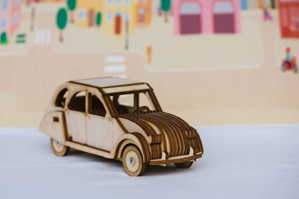 Classic Citroen 2CV 3D Puzzle Laser Cut Vector File