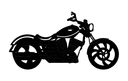 Archivo Vectorial DXF de Silueta de Motocicleta Cruiser