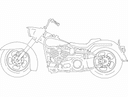 Diseño Vectorial de Motocicleta Cruiser Clásica Archivo DXF
