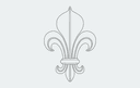 Classic Fleur De Lis Vector Design for Laser Cutting DXF