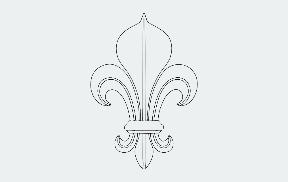 Classic Fleur De Lis Vector Design for Laser Cutting DXF