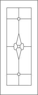 Panel de Puerta Geométrico Clásico - Vector para Corte Láser