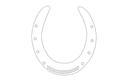 Design Vetorial de Ferradura Clássica para Corte a Laser (DXF)