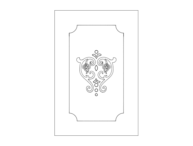Diseño Vectorial de Panel de Puerta de Gabinete de Cocina DXF