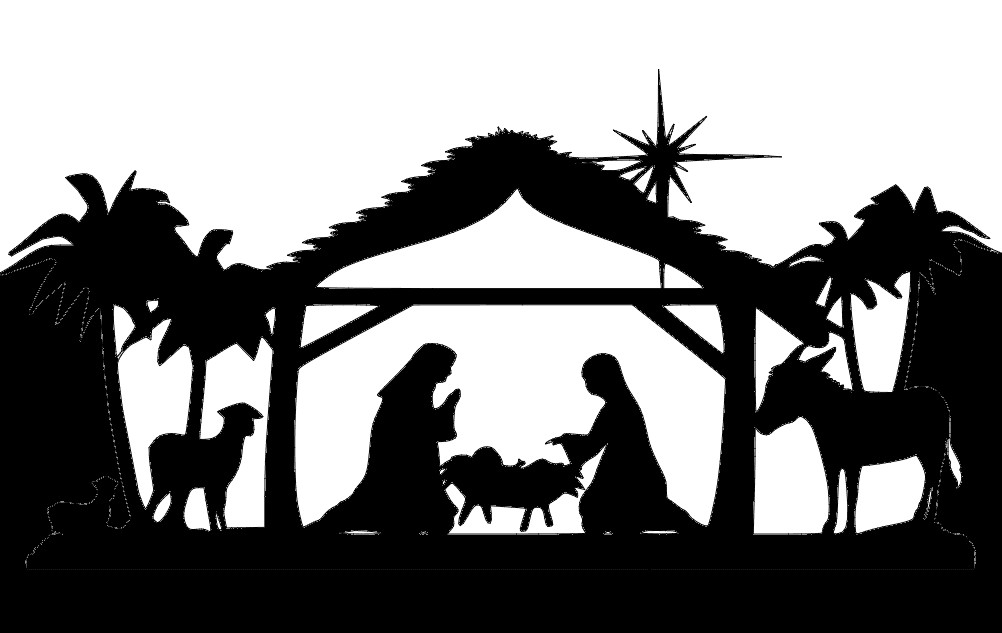 Classic Nativity Scene Vector Design for Laser Cutting DXF