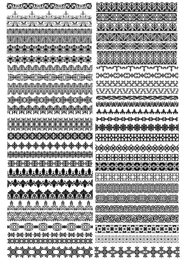 Classic Ornamental Border Collection Vector Files for CNC