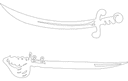 Diseño Vectorial de Espadas Piratas para Corte Láser DXF